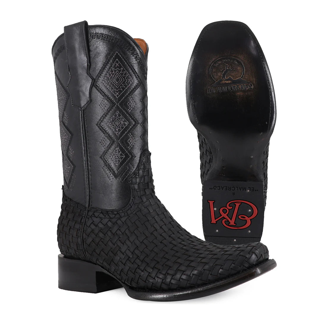 Bota Vaquera Dubai Petatillo Negra