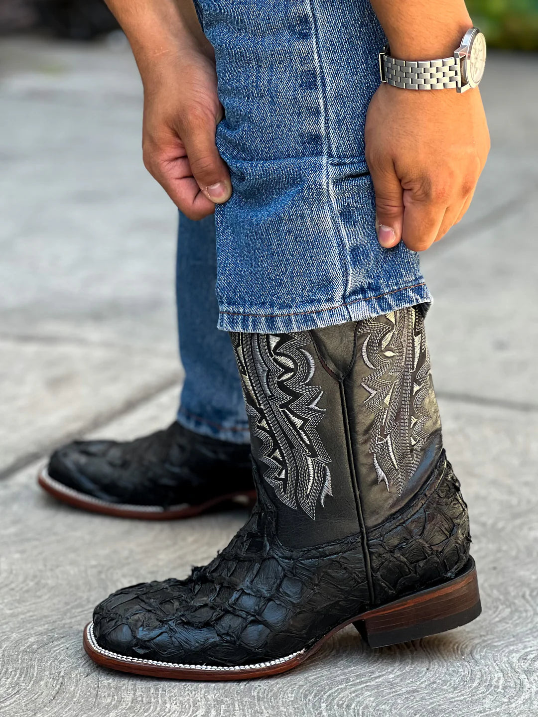 Bota Vaquera Pescado Pirarucu Botas Botas De Pescado Pirarucu